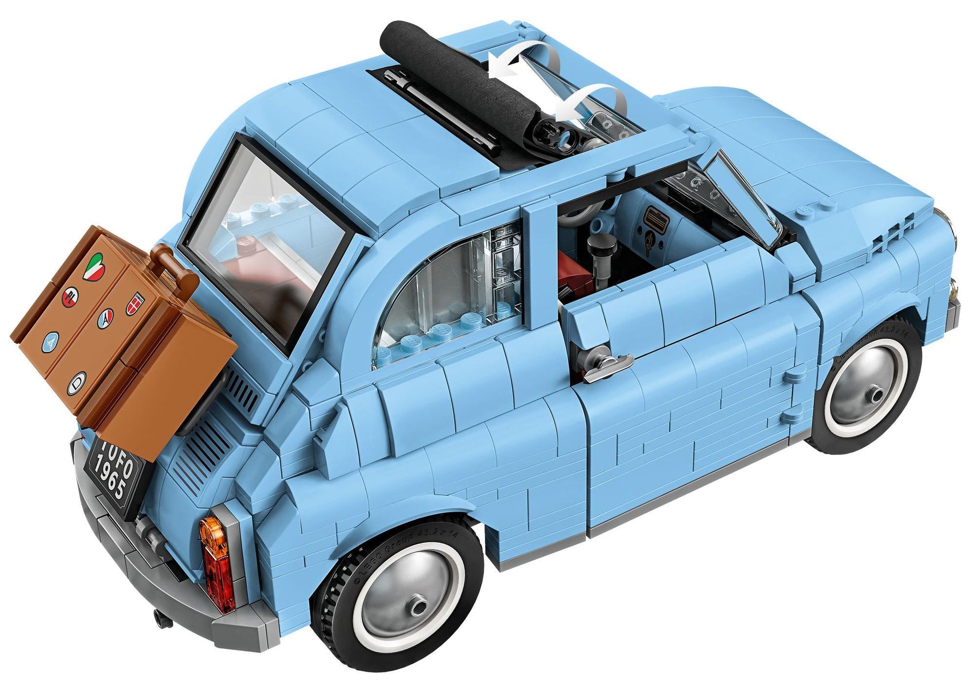 Lego 77942 Creator Expert blauer Fiat 500 - plegobil