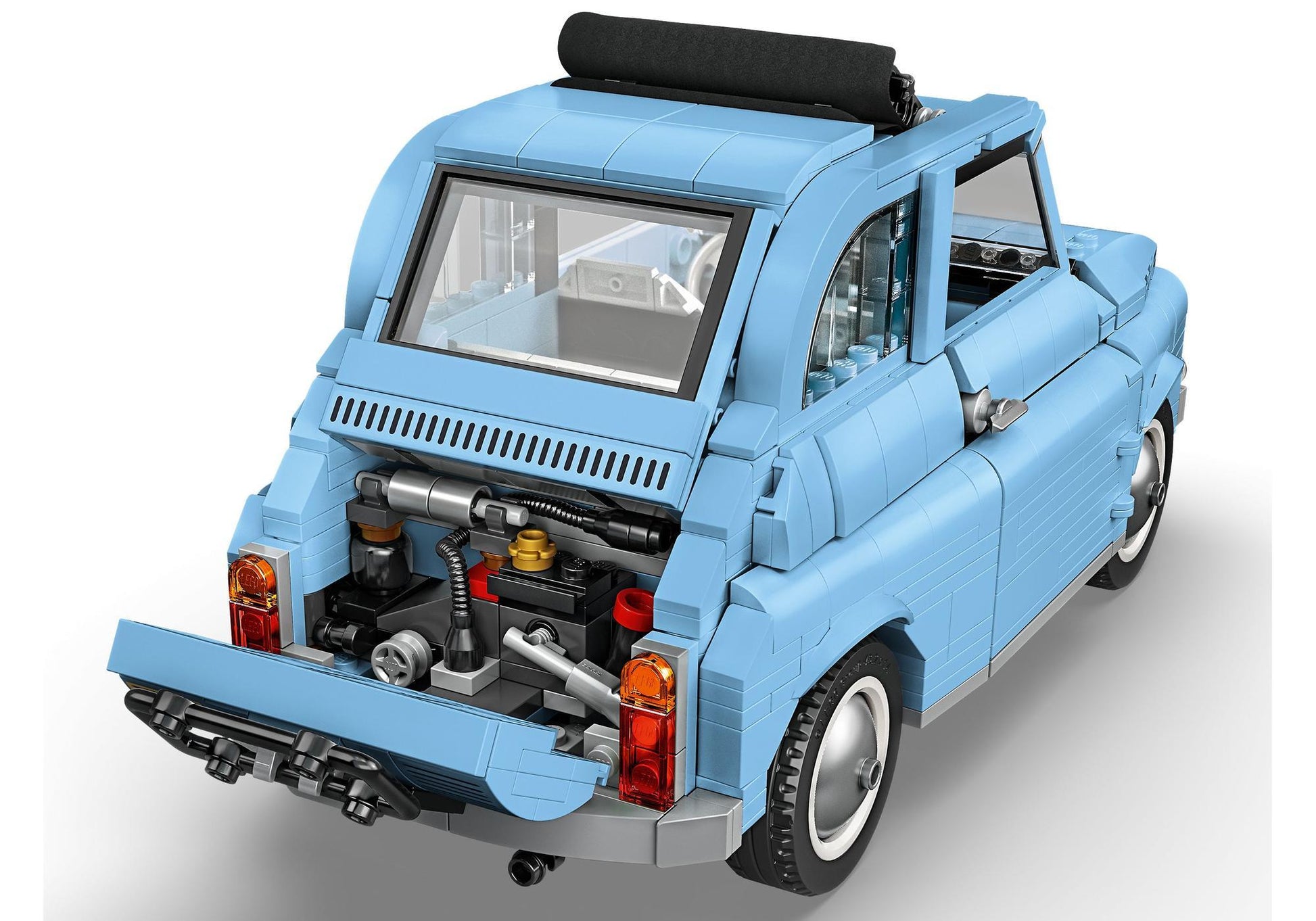 Lego 77942 Creator Expert blauer Fiat 500 - plegobil