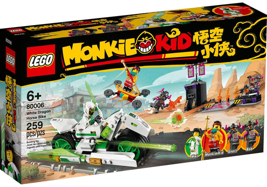 Lego 80006 Monkie Kid: Bike des weißen Drachenpferds - plegobil