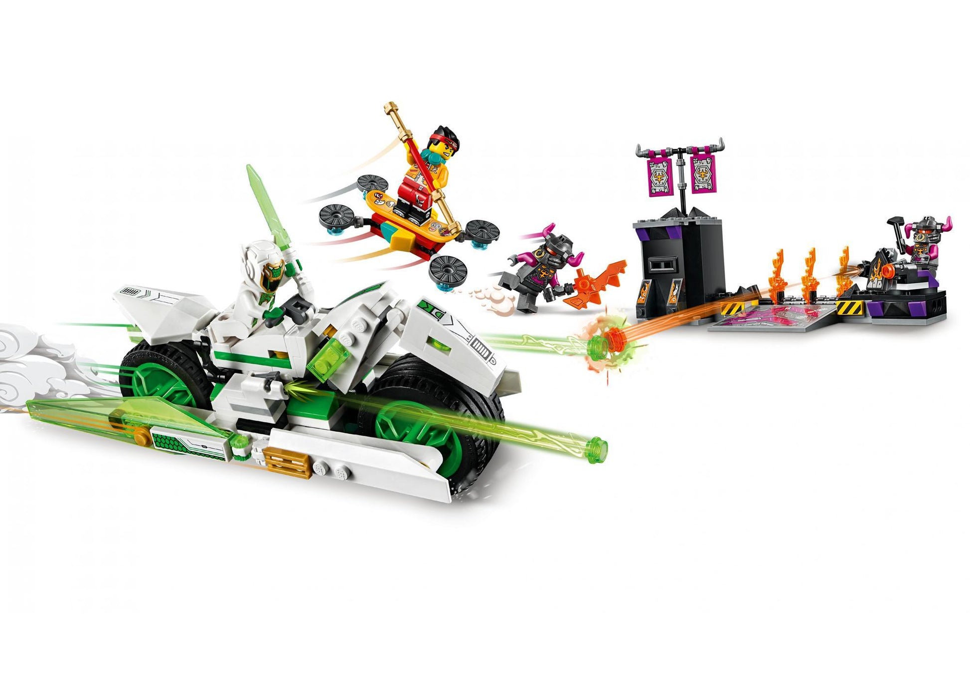 Lego 80006 Monkie Kid: Bike des weißen Drachenpferds - plegobil
