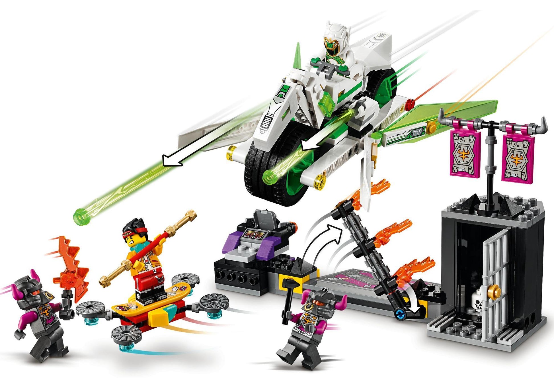 Lego 80006 Monkie Kid: Bike des weißen Drachenpferds - plegobil