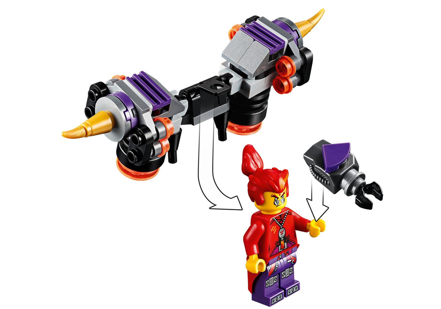 Lego 80008 Monkie Kid: Mokie Kids Wolken-Jet - plegobil