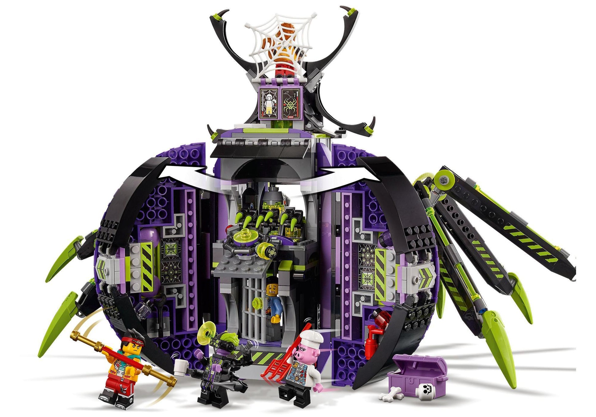 Lego 80022 Monkie Kid: Hauptquartier der Spider Queen - plegobil