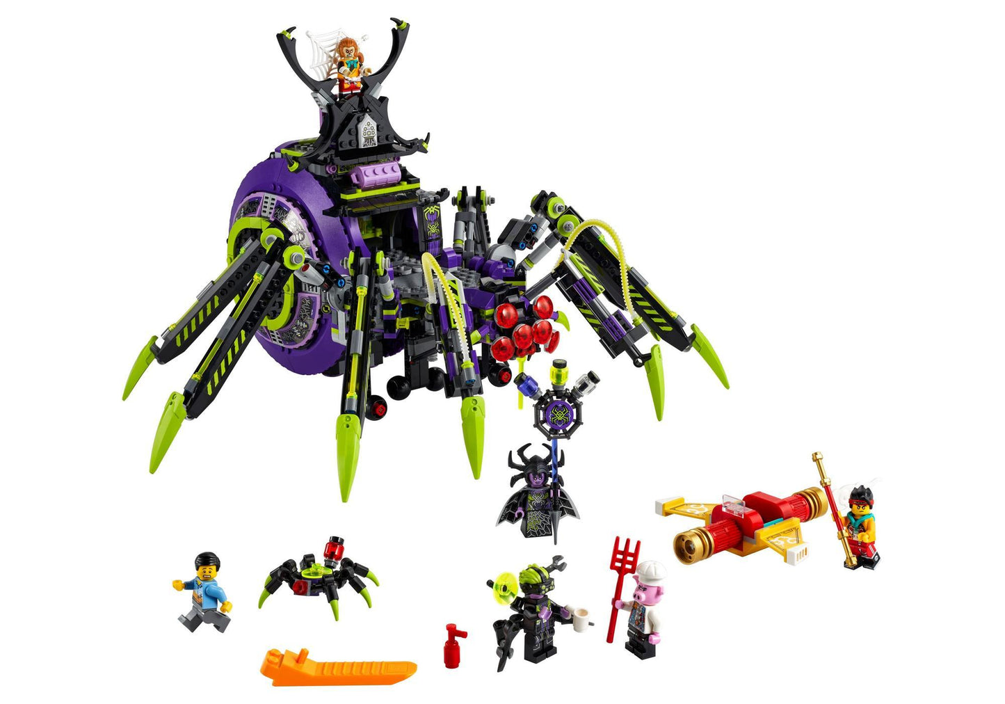 Lego 80022 Monkie Kid: Hauptquartier der Spider Queen - plegobil