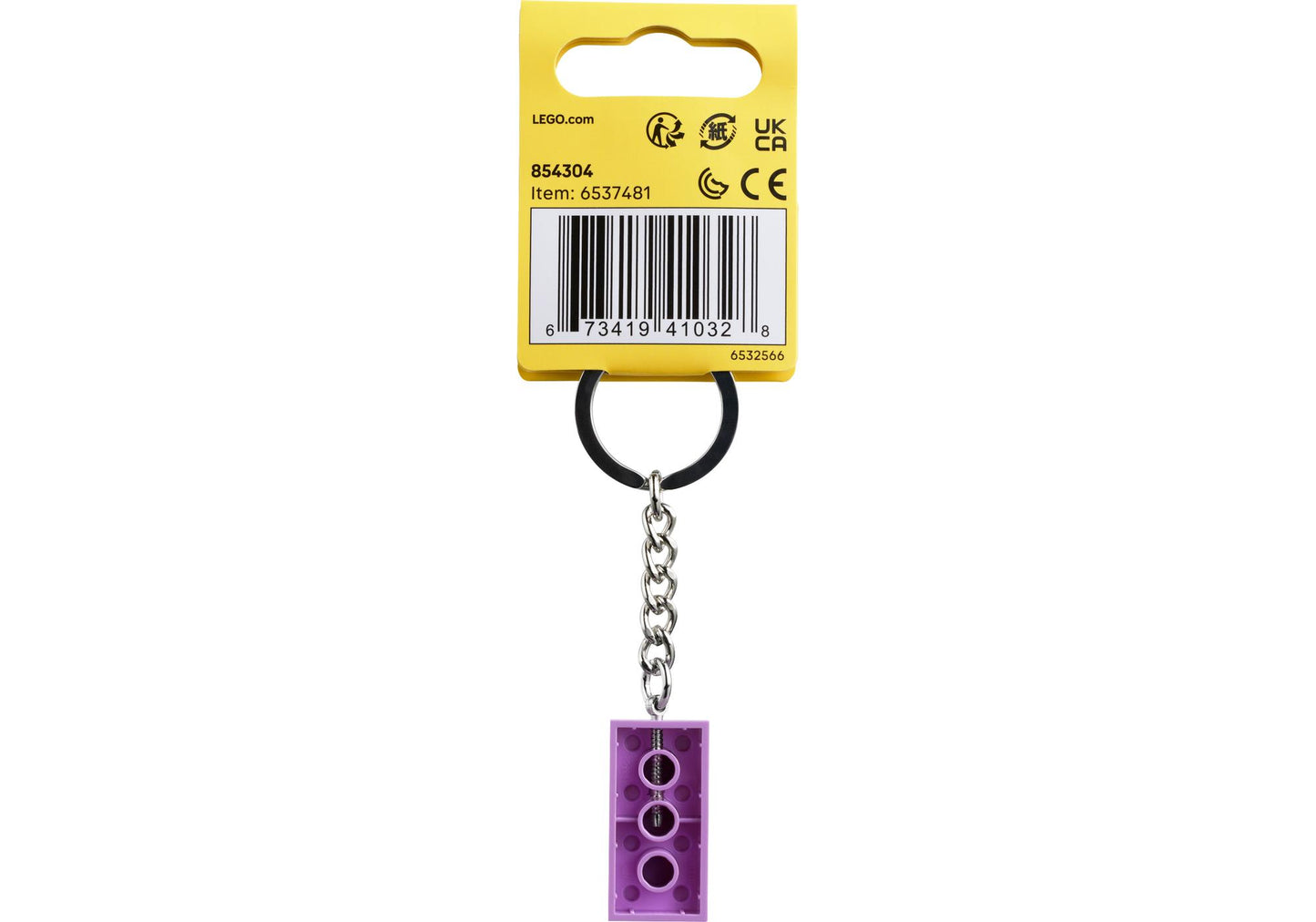 Lego 854304 Schlüsselanhänger Lavendelfarbener 2x4 Stein