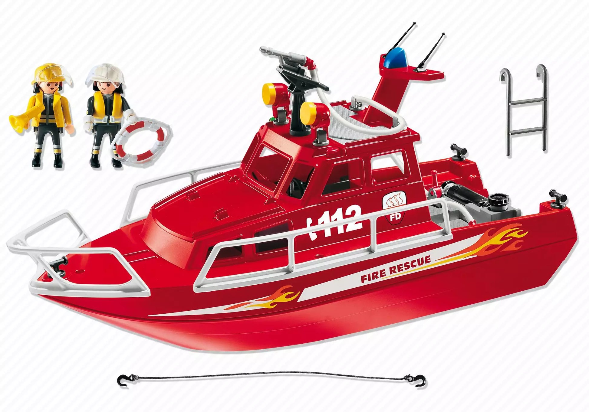 Playmobil 3128 City Action Feuerlöschboot mit Pumpe (Folienverpackung) - plegobil