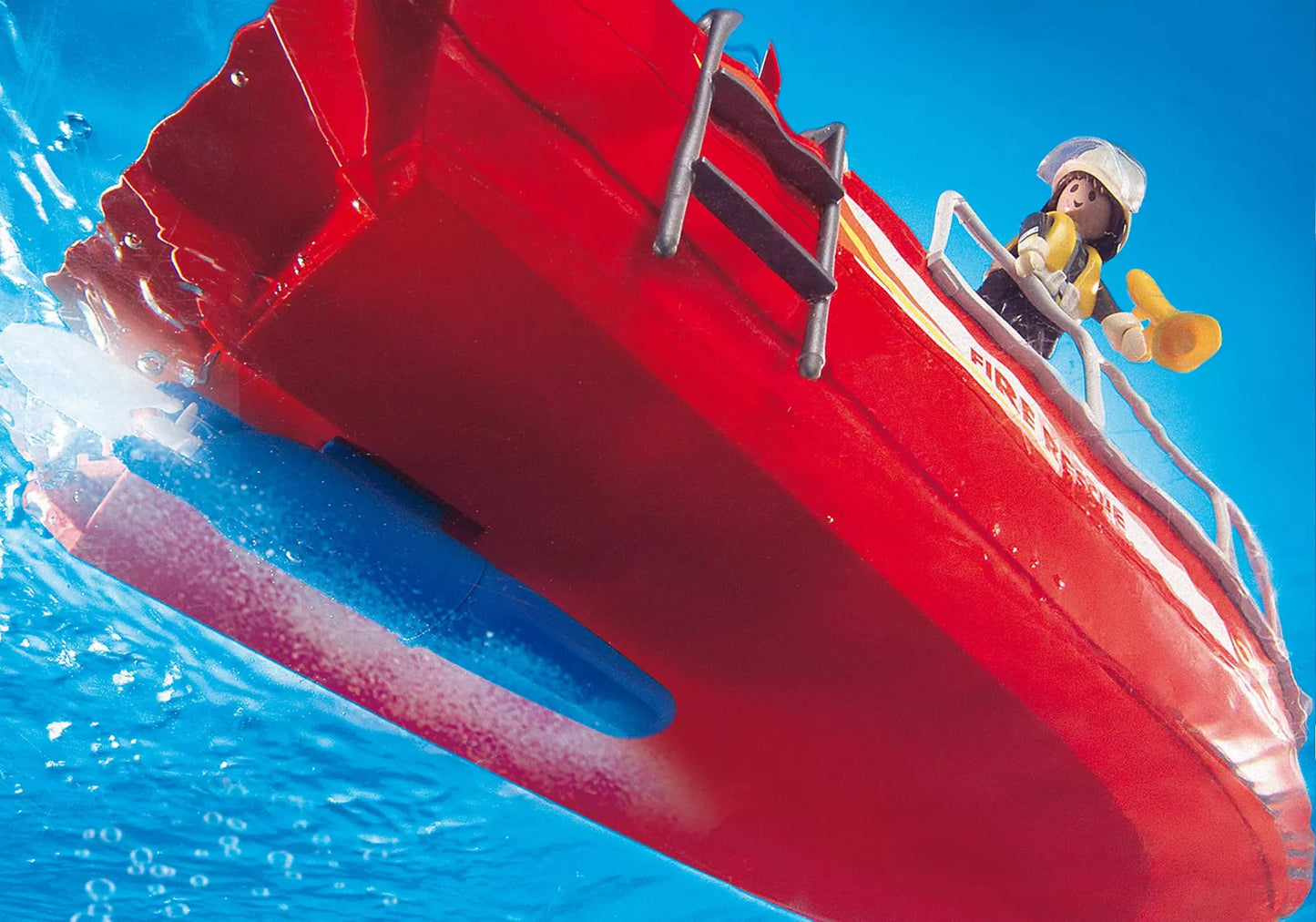 Playmobil 3128 City Action Feuerlöschboot mit Pumpe (Folienverpackung) - plegobil