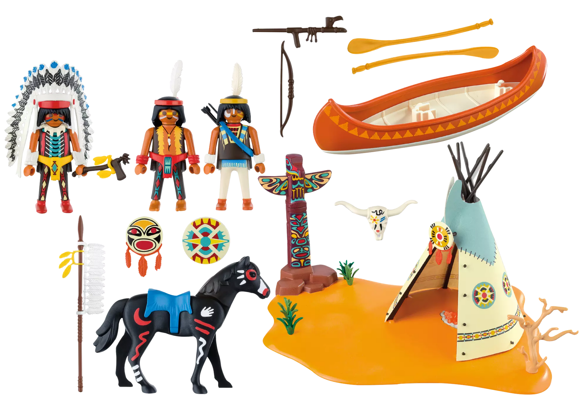 Playmobil 4012 Sammlerstück Western SuperSet Indianerlager - plegobil