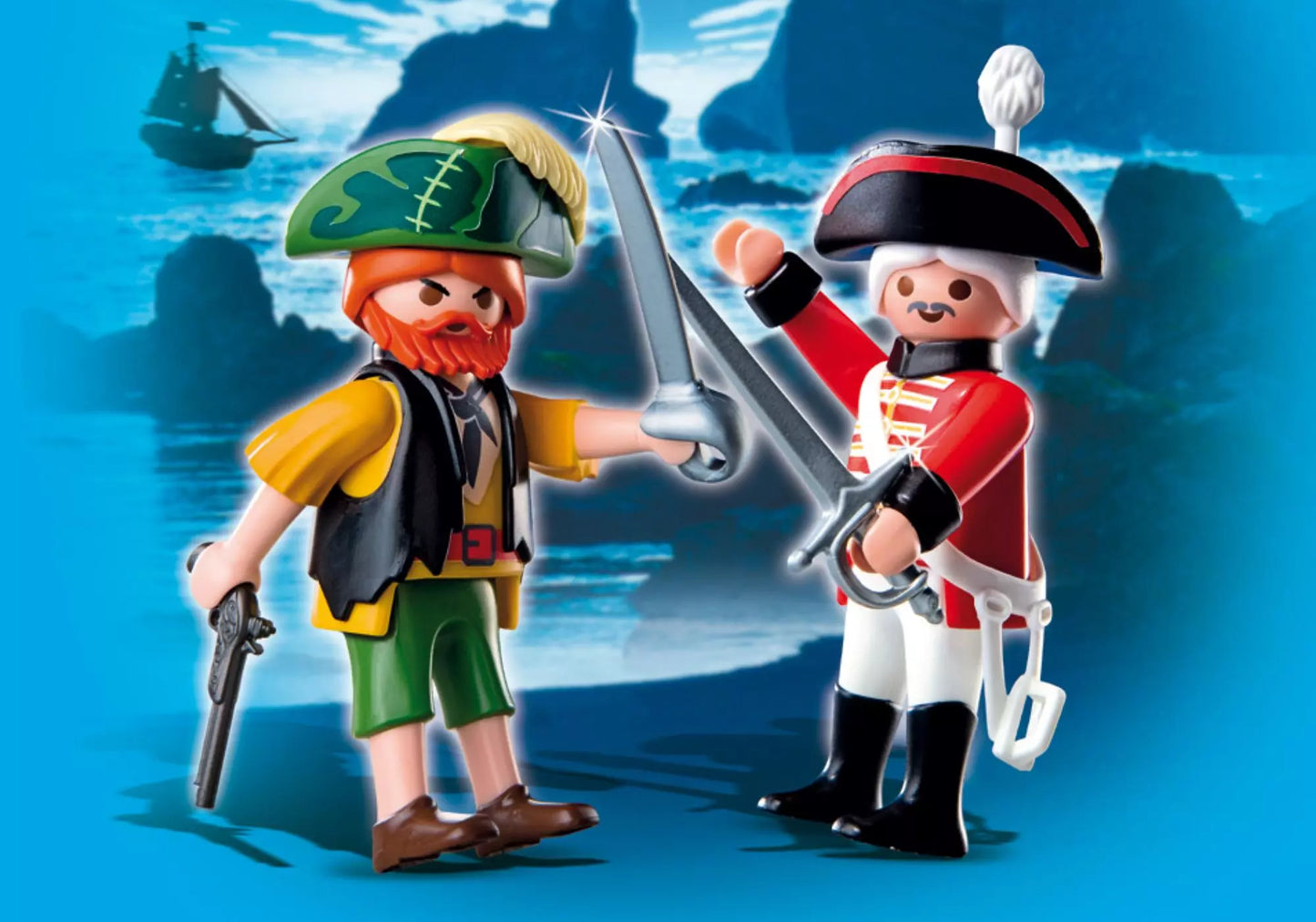 Playmobil 4127 Sammlerstück Pirates DuoPack Pirat und Rotrock - plegobil