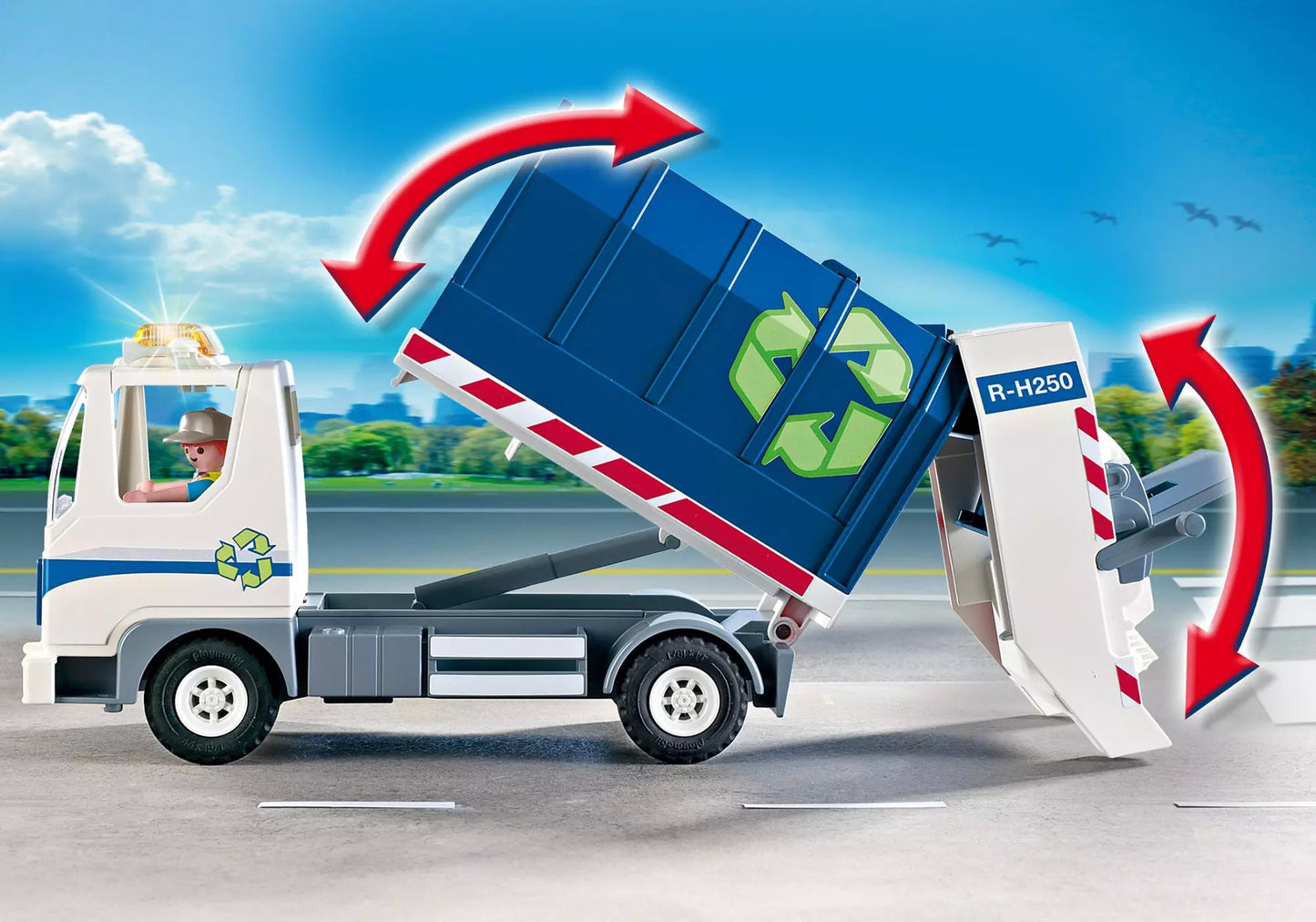 Playmobil 4129 Sammlerstück City Life Recycling-Fahrzeug mit Blinklicht - plegobil