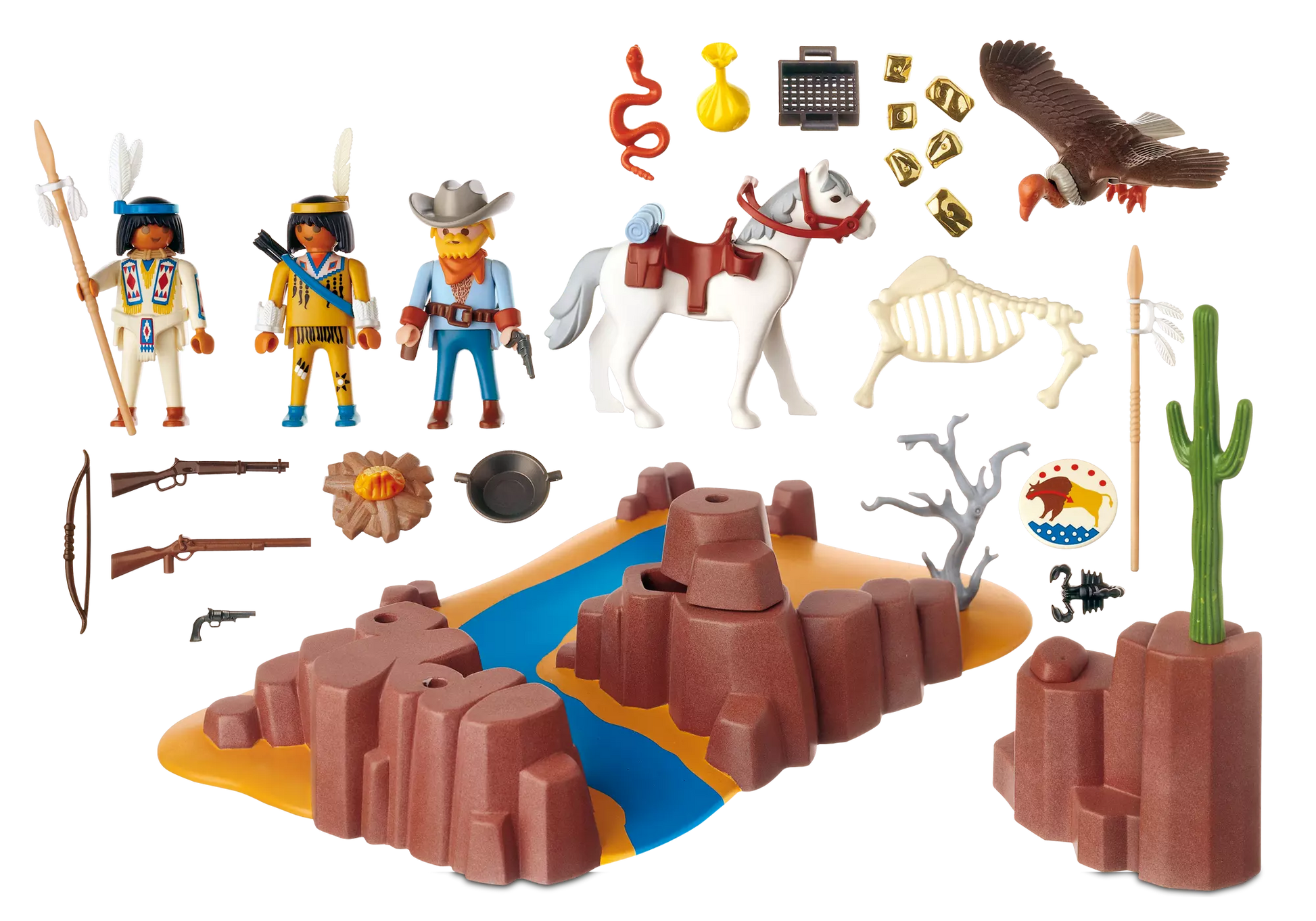 Playmobil 4130 Sammlerstück Western SuperSet Westernlandschaft - plegobil