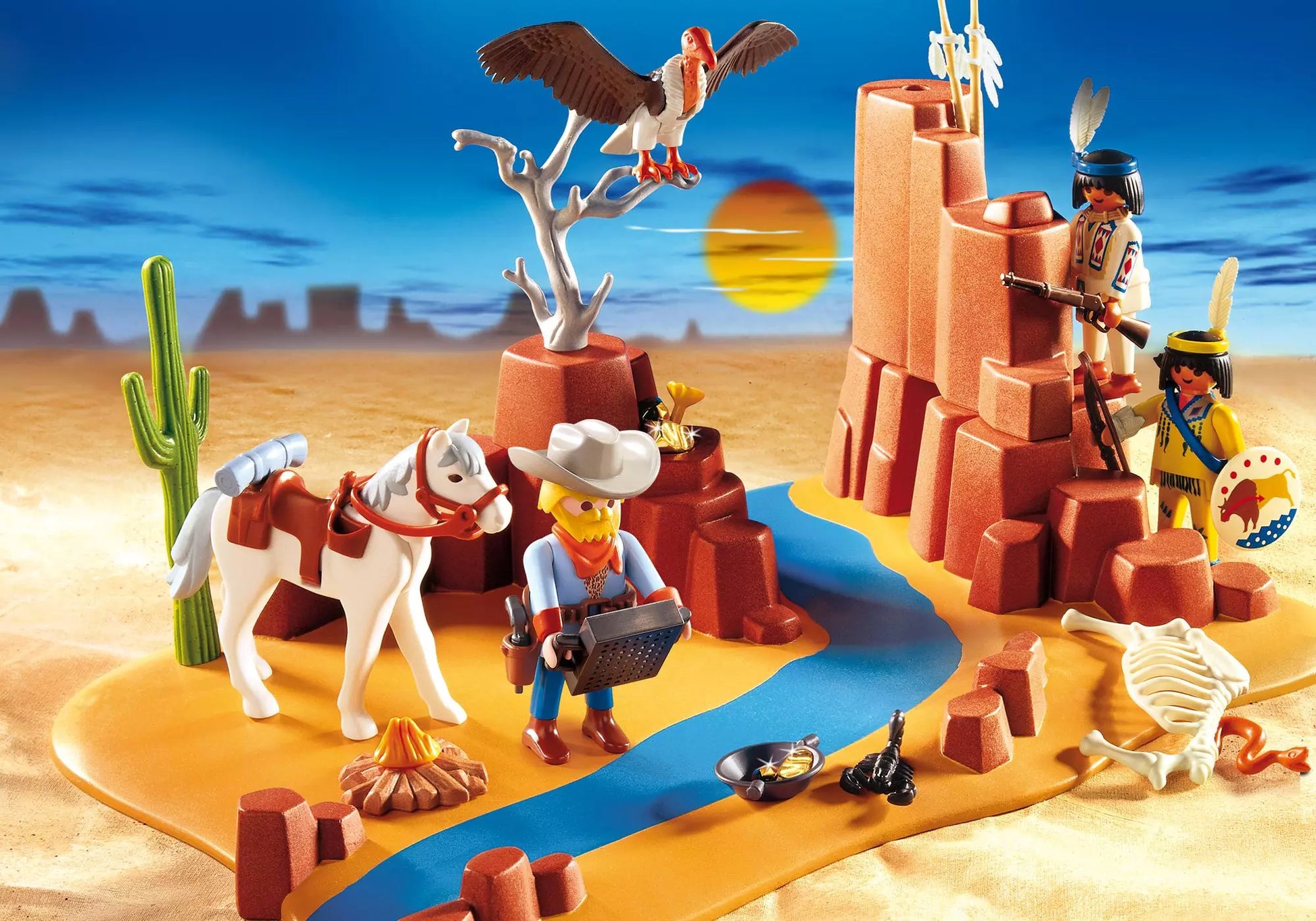 Playmobil 4130 Sammlerstück Western SuperSet Westernlandschaft - plegobil