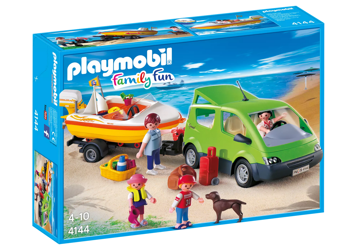 Playmobil 4144 Sammlerstück Family Fun Familienvan mit Bootsanhänger - plegobil