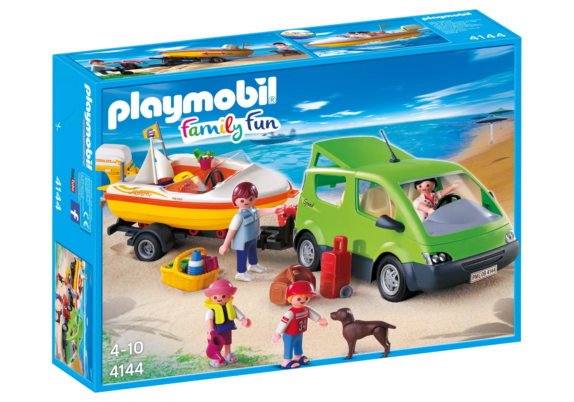 Playmobil 4144 Sammlerstück Family Fun Familienvan mit Bootsanhänger - plegobil