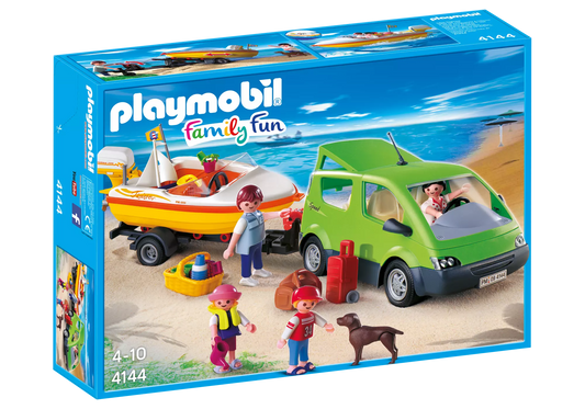 Playmobil 4144 Sammlerstück Family Fun Familienvan mit Bootsanhänger - plegobil