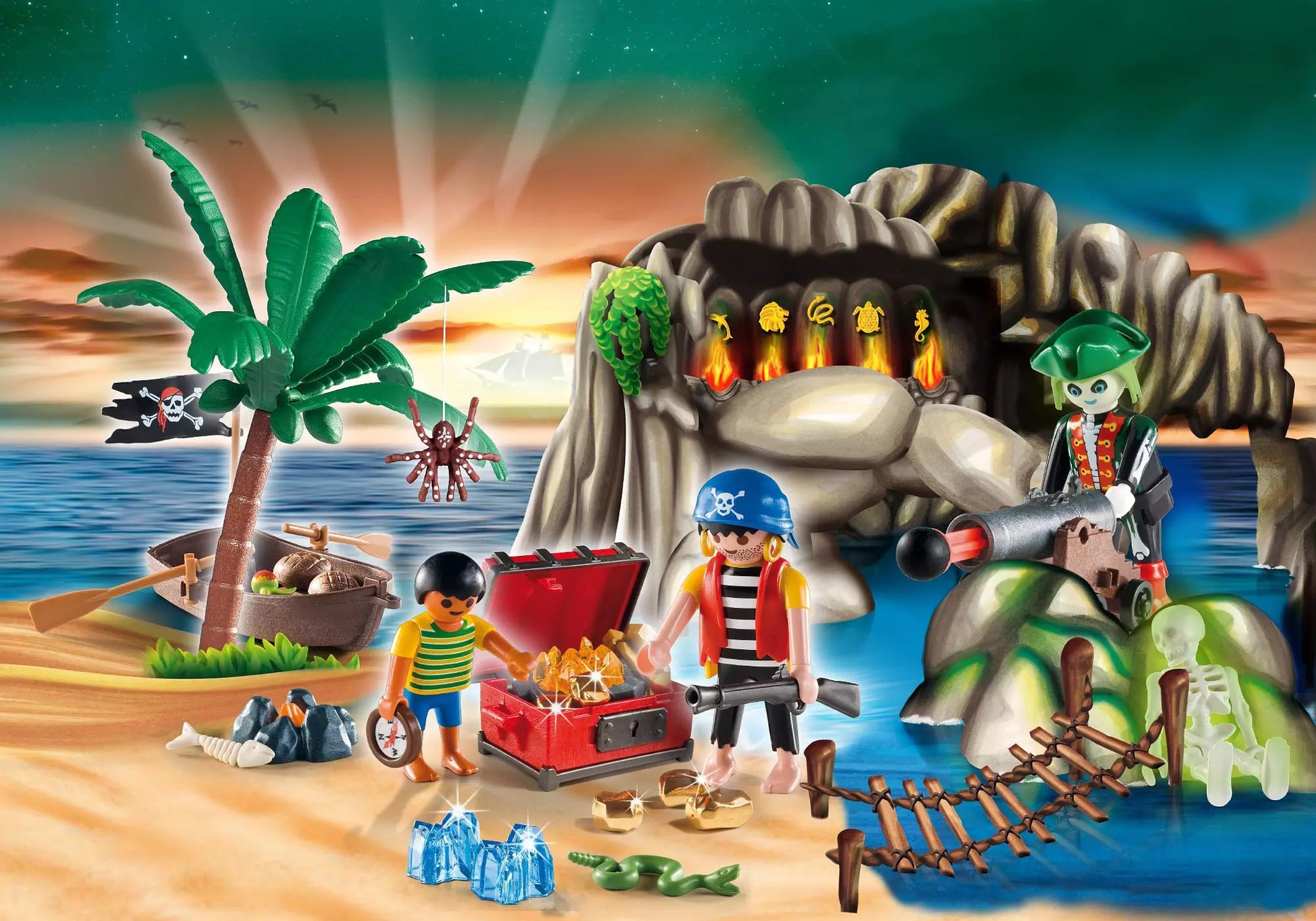 Playmobil 4164 Sammlerstück Adventskalender Piratenschatzhöhle - plegobil