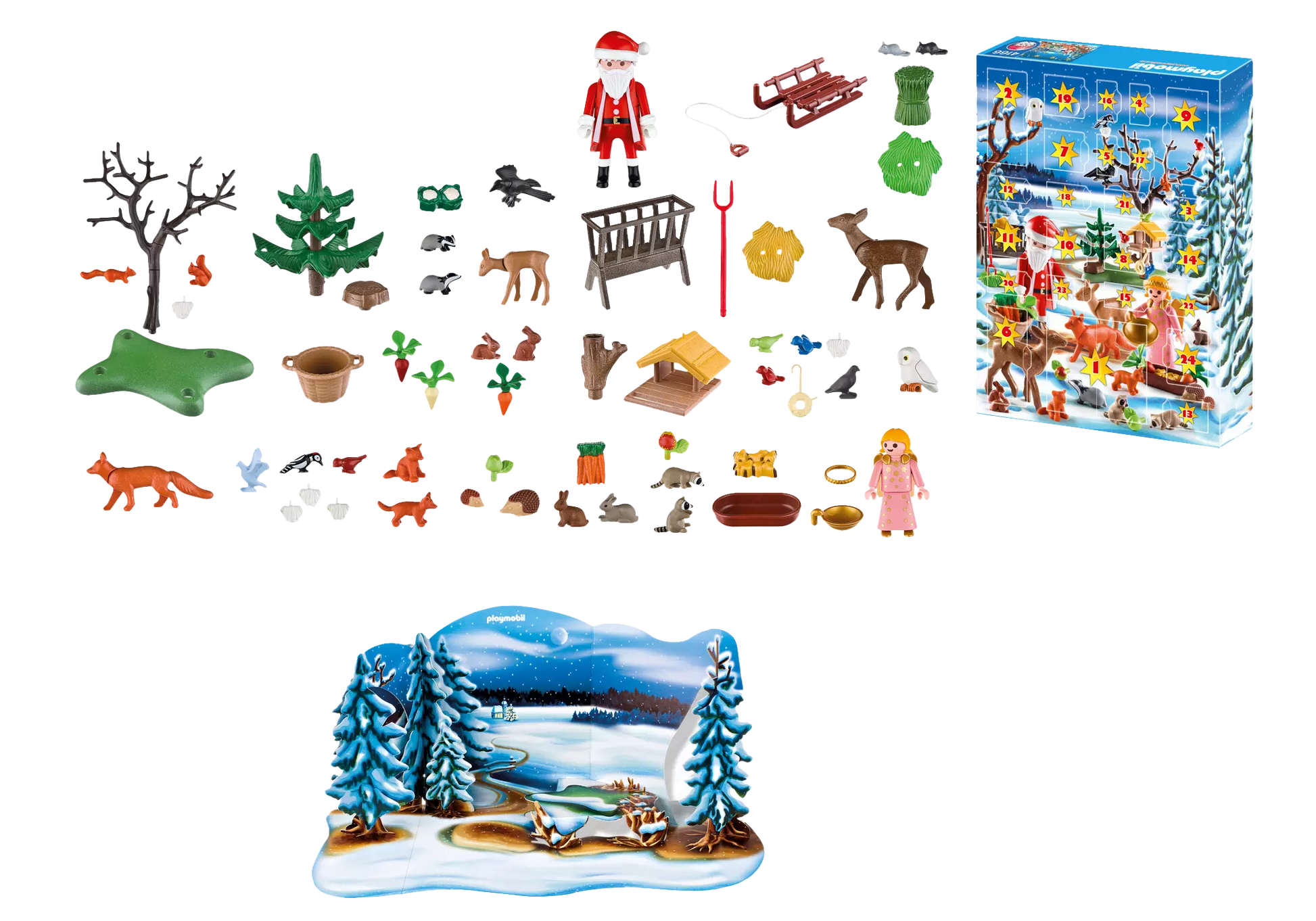 Playmobil 4166 Sammlerstück Adventskalender Weihnacht der Waldtiere - plegobil