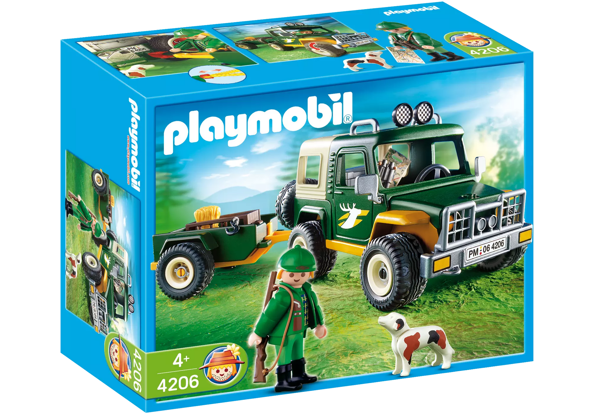 Playmobil 4206 Sammlerstück Forst-Geländewagen mit Anhänger - plegobil