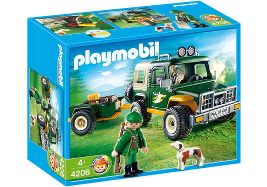 Playmobil 4206 Sammlerstück Forst-Geländewagen mit Anhänger - plegobil