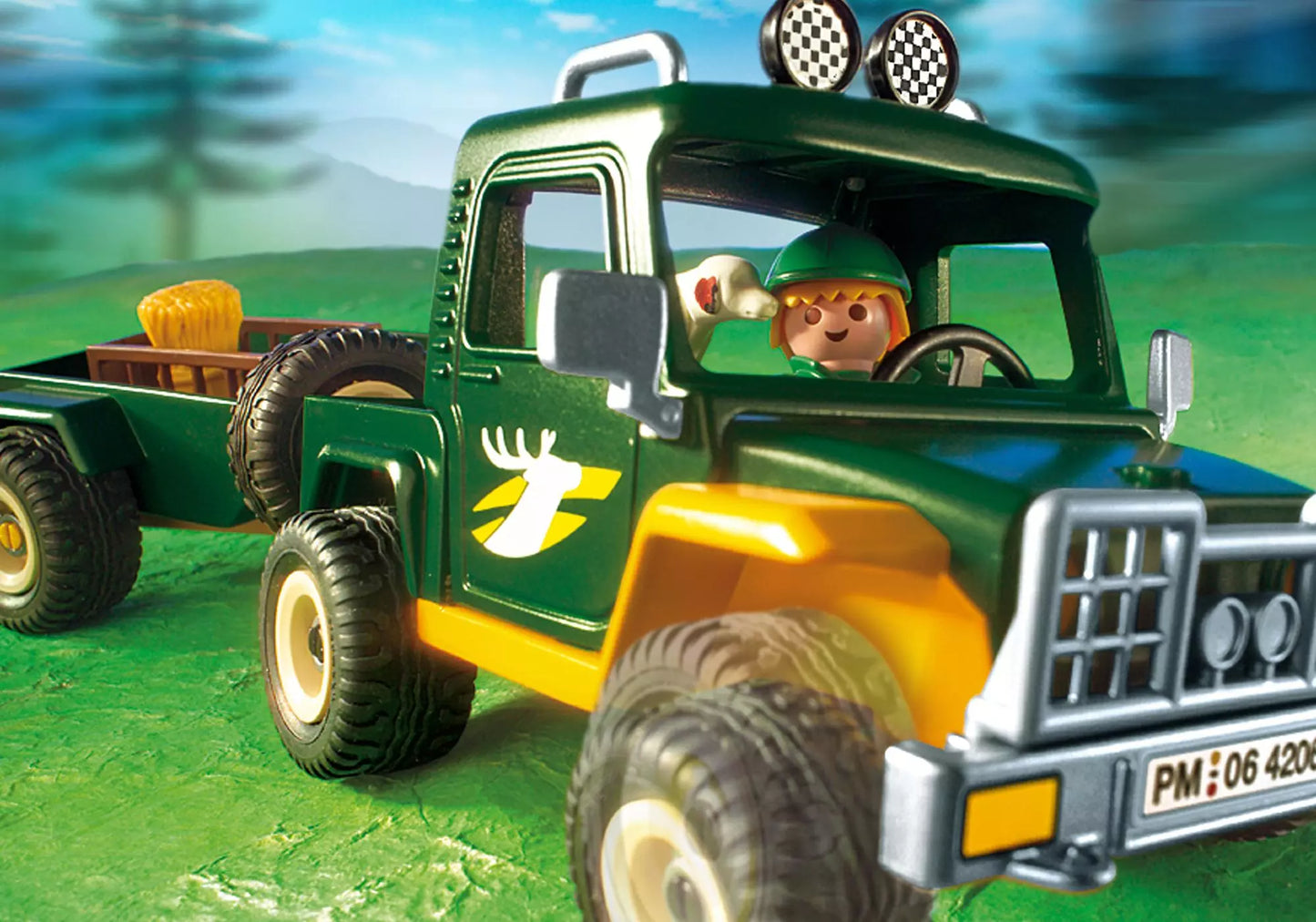 Playmobil 4206 Sammlerstück Forst-Geländewagen mit Anhänger - plegobil