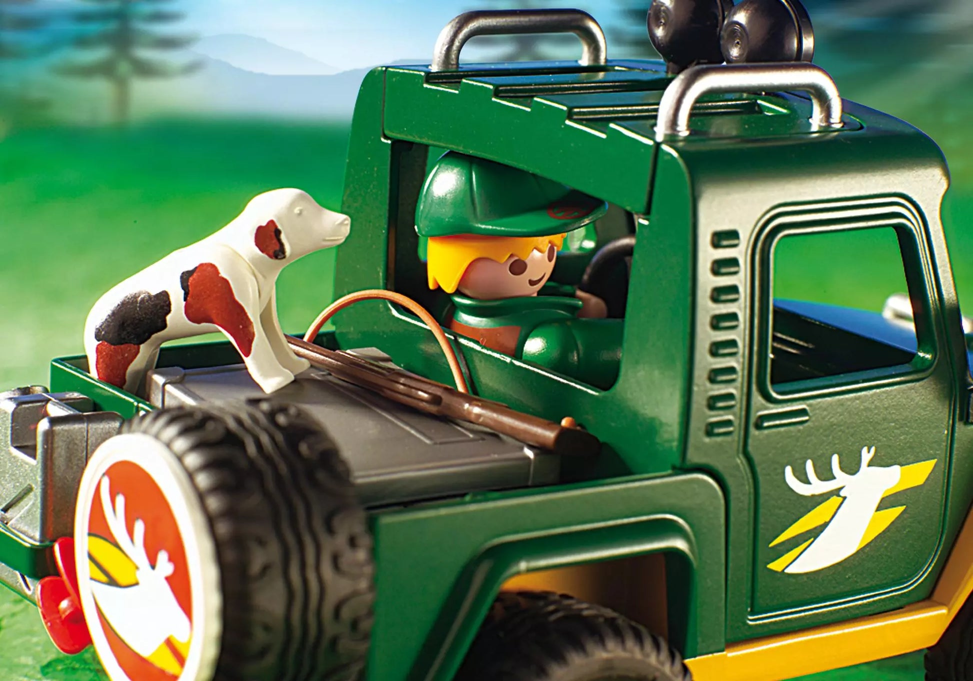 Playmobil 4206 Sammlerstück Forst-Geländewagen mit Anhänger - plegobil
