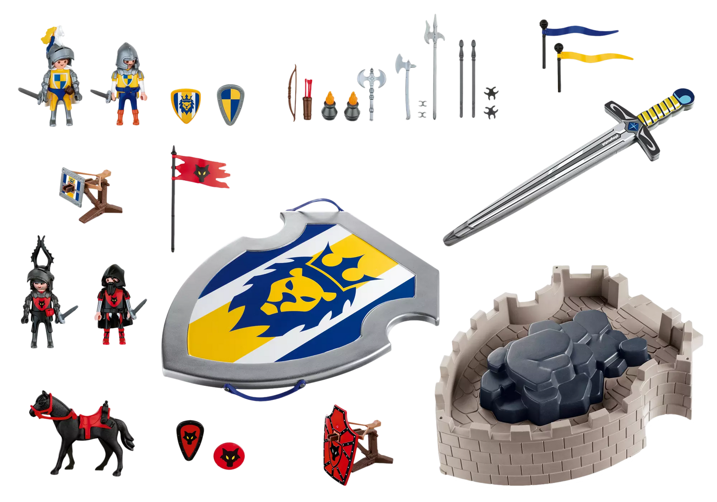 Playmobil 4217 Sammlerstück Knights Mitnehm Ritterfestung mit Schild und Schwert - plegobil