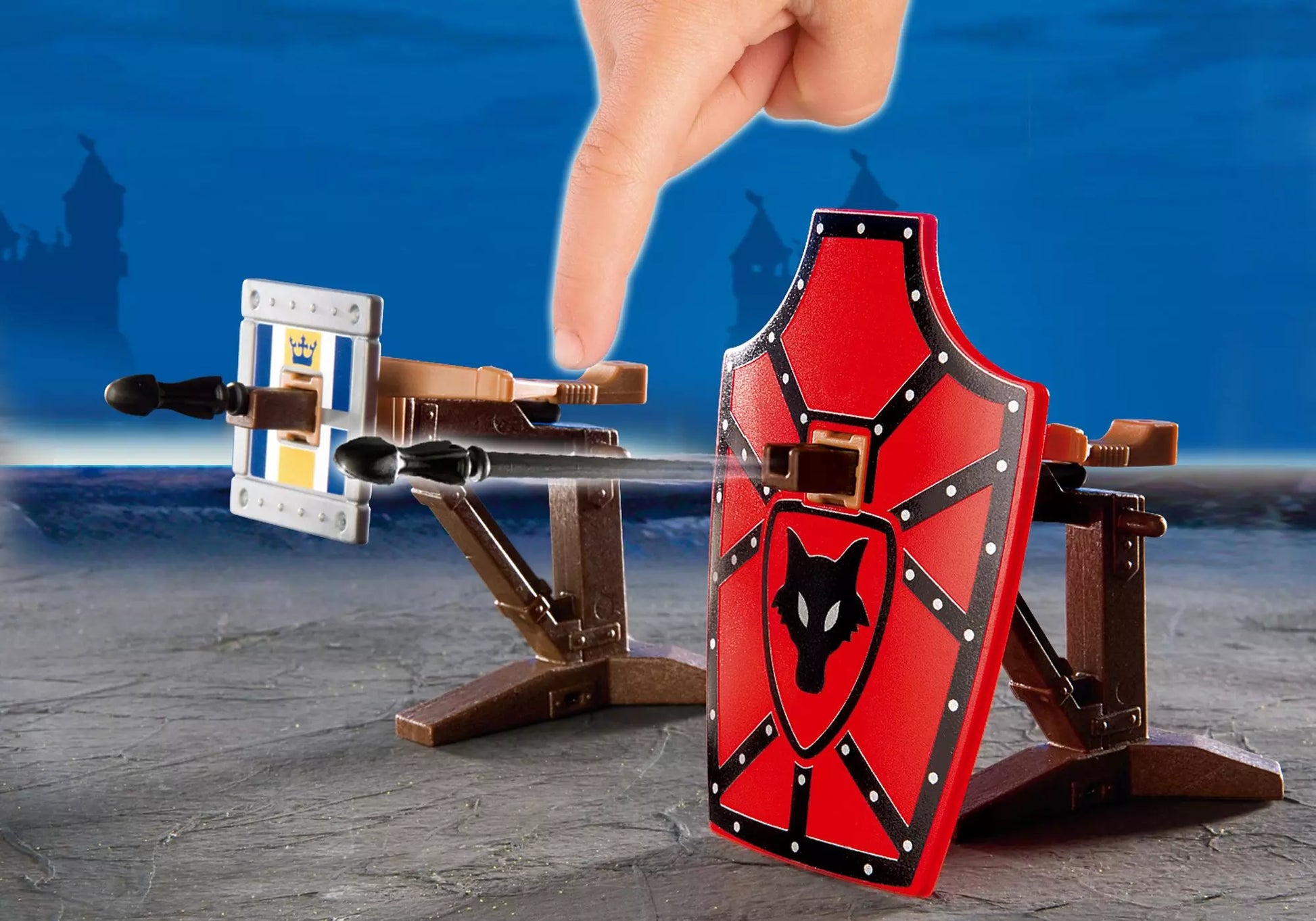 Playmobil 4217 Sammlerstück Knights Mitnehm Ritterfestung mit Schild und Schwert - plegobil