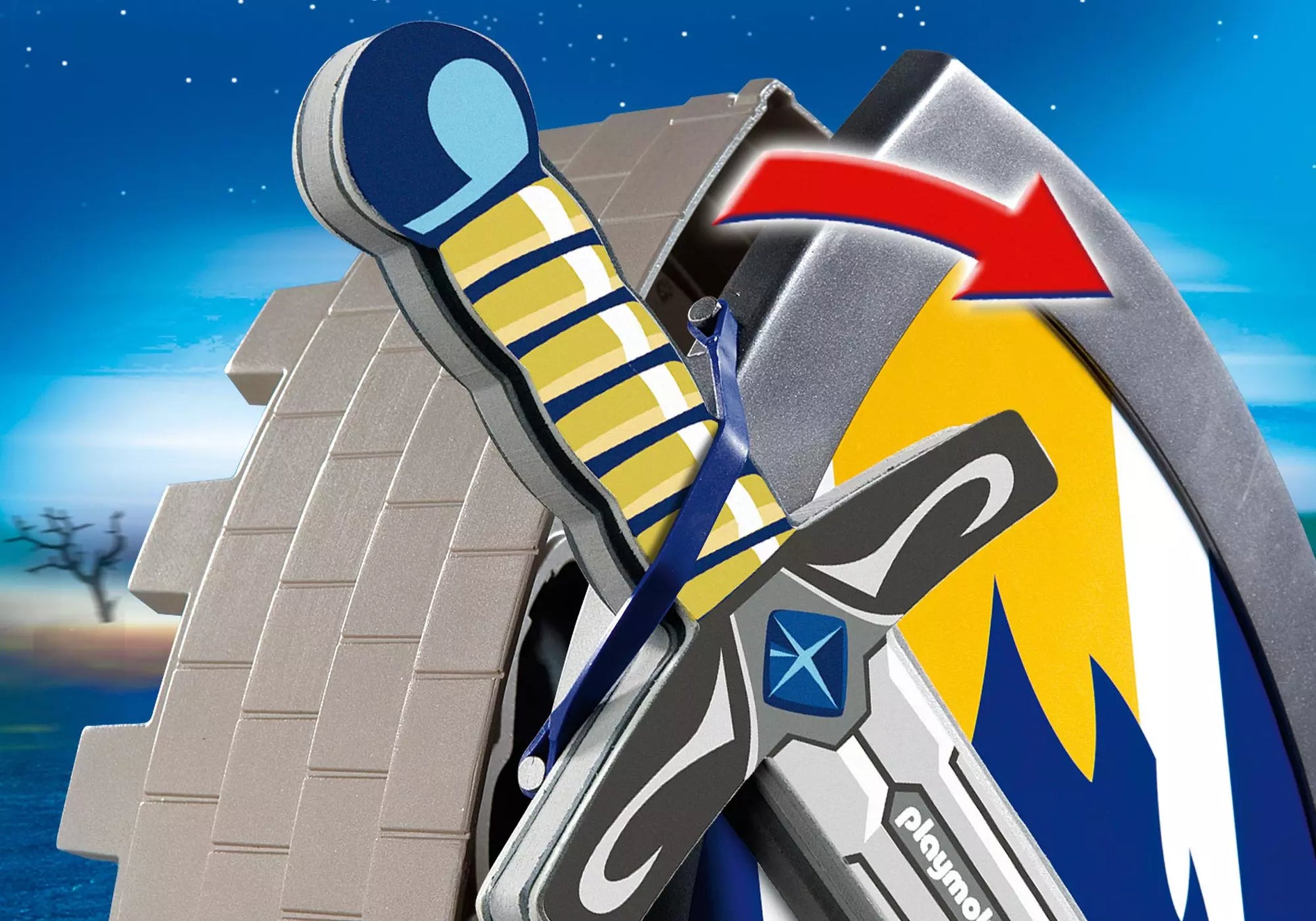 Playmobil 4217 Sammlerstück Knights Mitnehm Ritterfestung mit Schild und Schwert - plegobil