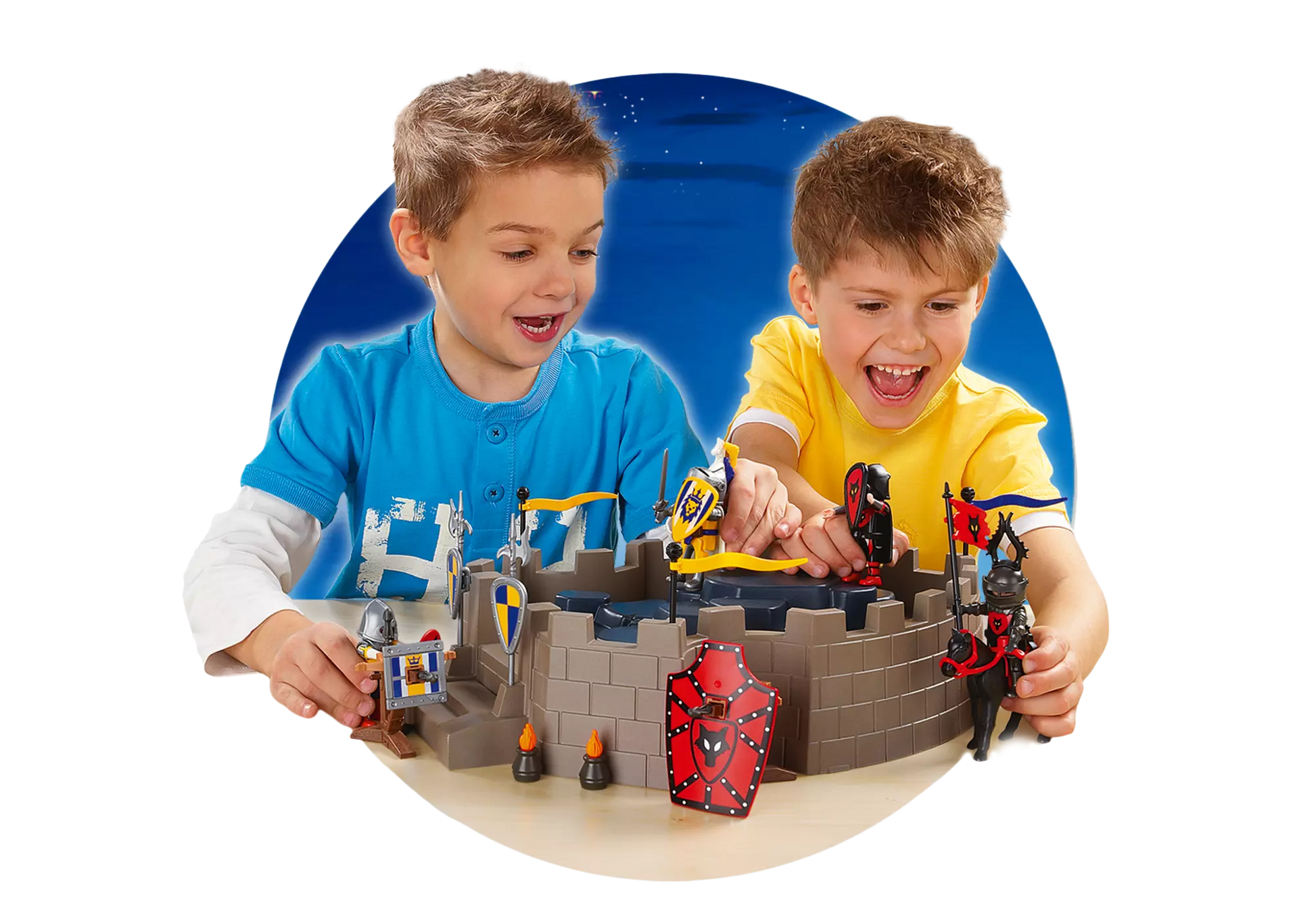 Playmobil 4217 Sammlerstück Knights Mitnehm Ritterfestung mit Schild und Schwert - plegobil