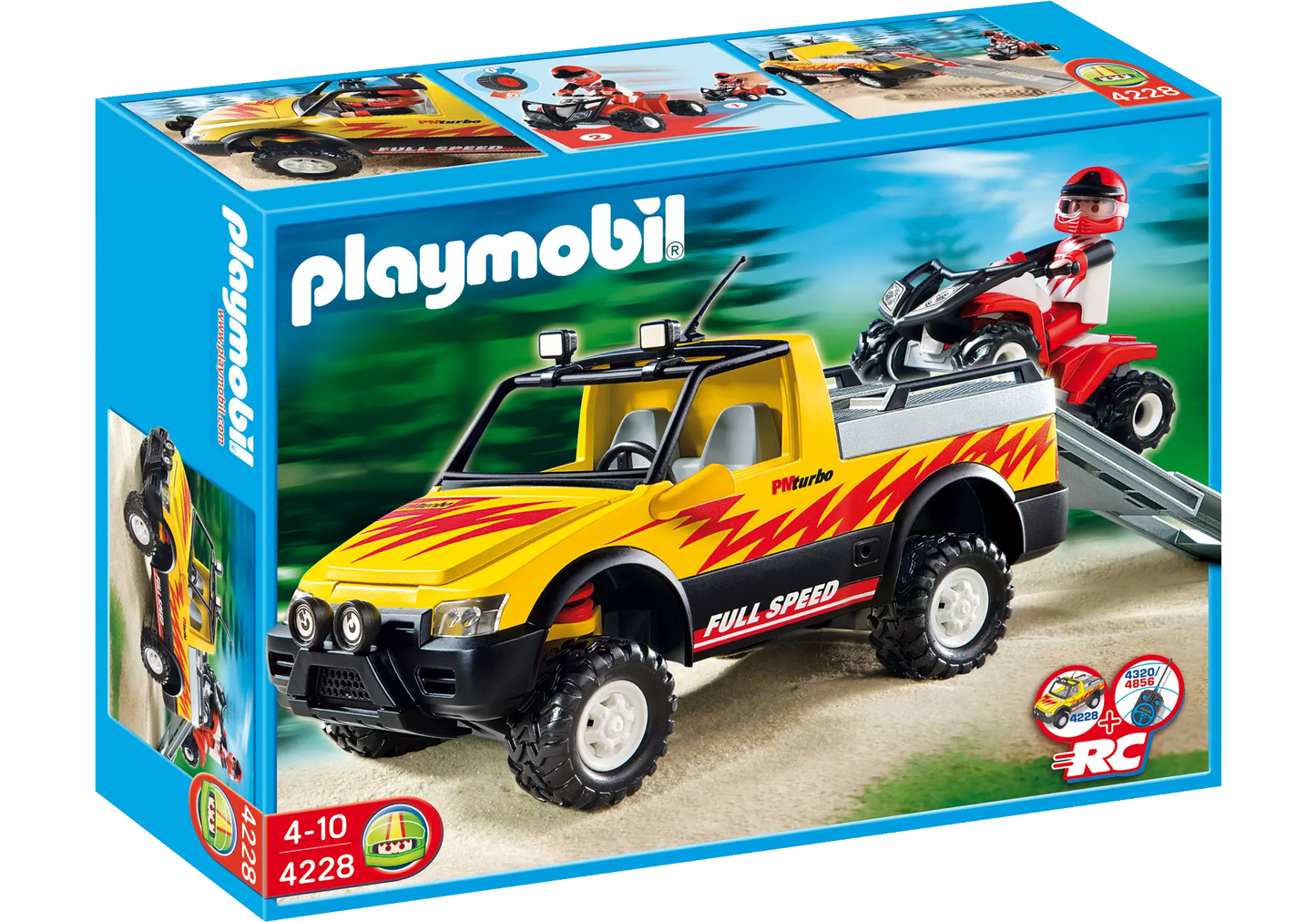 Playmobil 4228 Sammlerstück Pick-Up mit Racing Quad - plegobil
