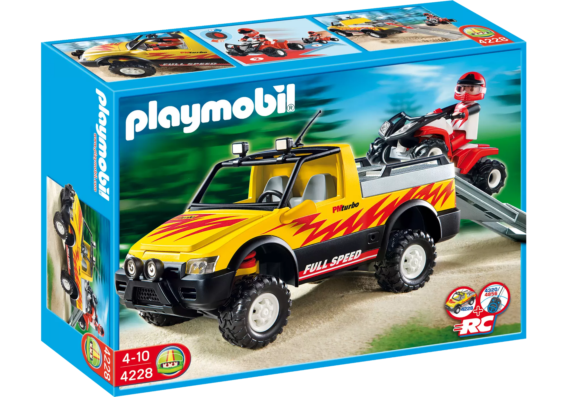 Playmobil 4228 Sammlerstück Pick-Up mit Racing Quad - plegobil