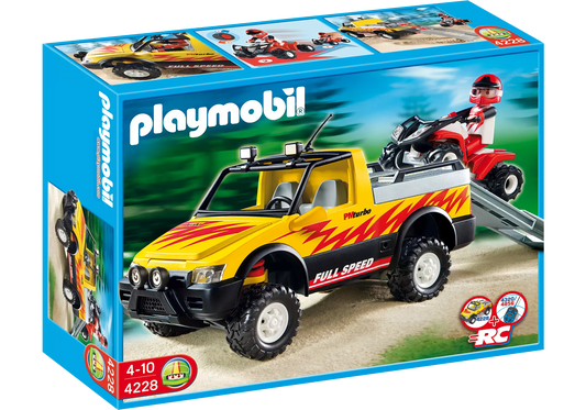 Playmobil 4228 Sammlerstück Pick-Up mit Racing Quad - plegobil