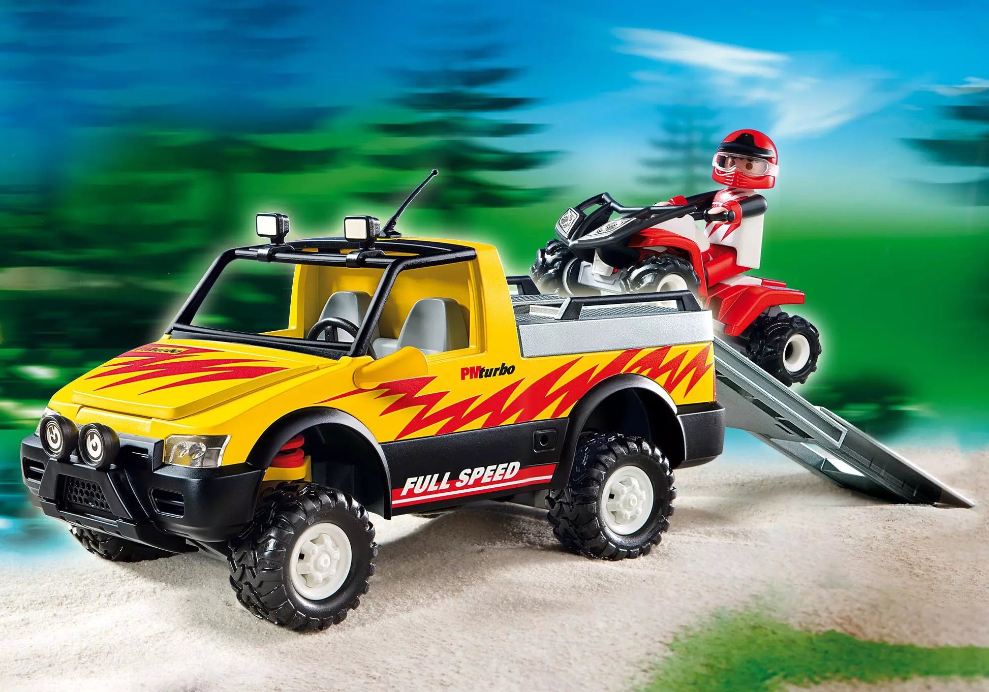 Playmobil 4228 Sammlerstück Pick-Up mit Racing Quad - plegobil