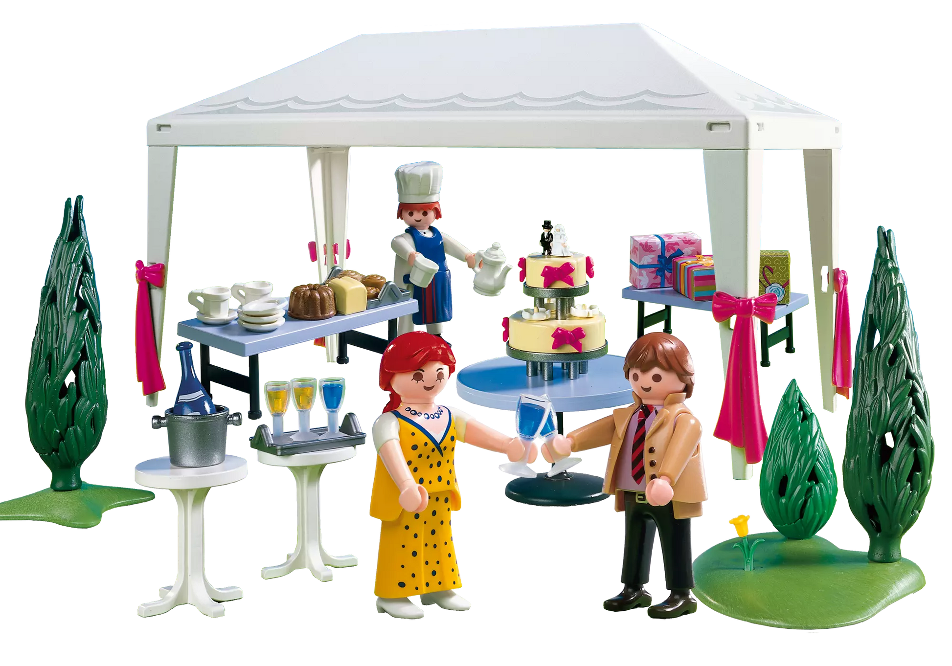 Playmobil 4308 Sammlerstück Hochzeitsgäste im Partyzelt - plegobil