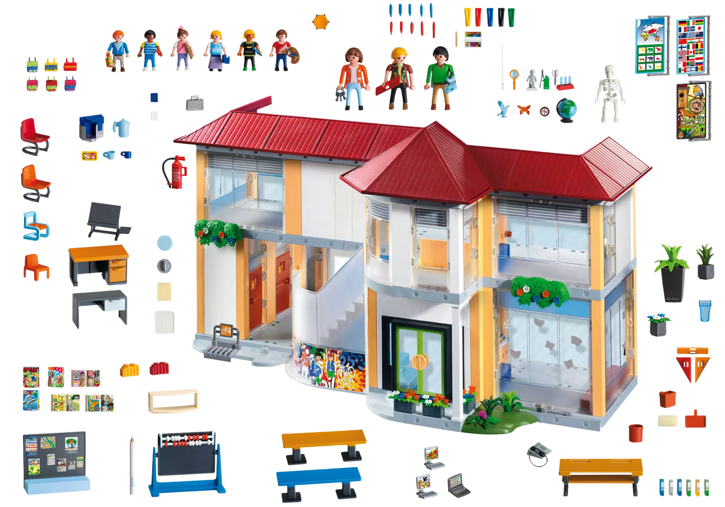 Playmobil 4324 Sammlerstück City Life Große Schule mit Einrichtung - plegobil