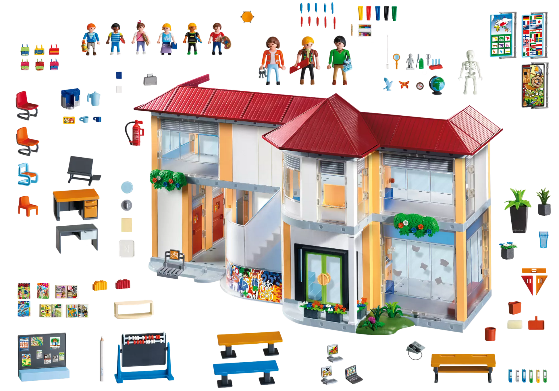 Playmobil 4324 Sammlerstück City Life Große Schule mit Einrichtung - plegobil