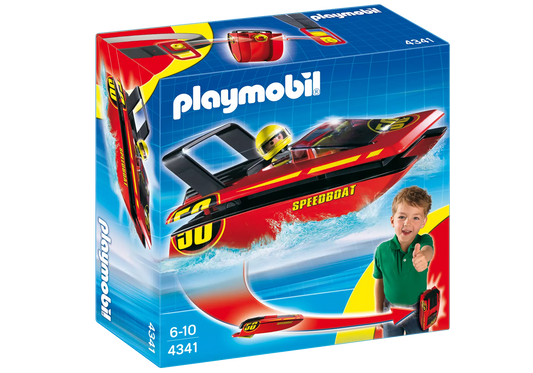 Playmobil 4341 Sammlerstück Sports & Action Click & Go Rennbot - plegobil