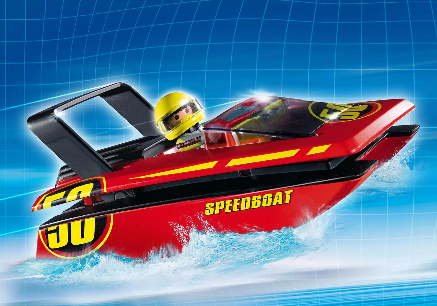 Playmobil 4341 Sammlerstück Sports & Action Click & Go Rennbot - plegobil