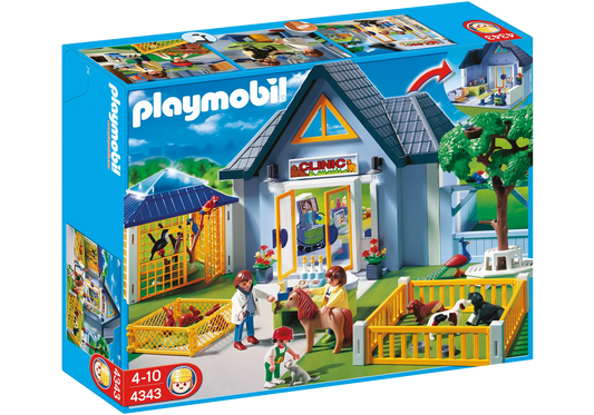 Playmobil 4343 Sammlerstück Mitnehm Tierklinik mit Gehegen - plegobil