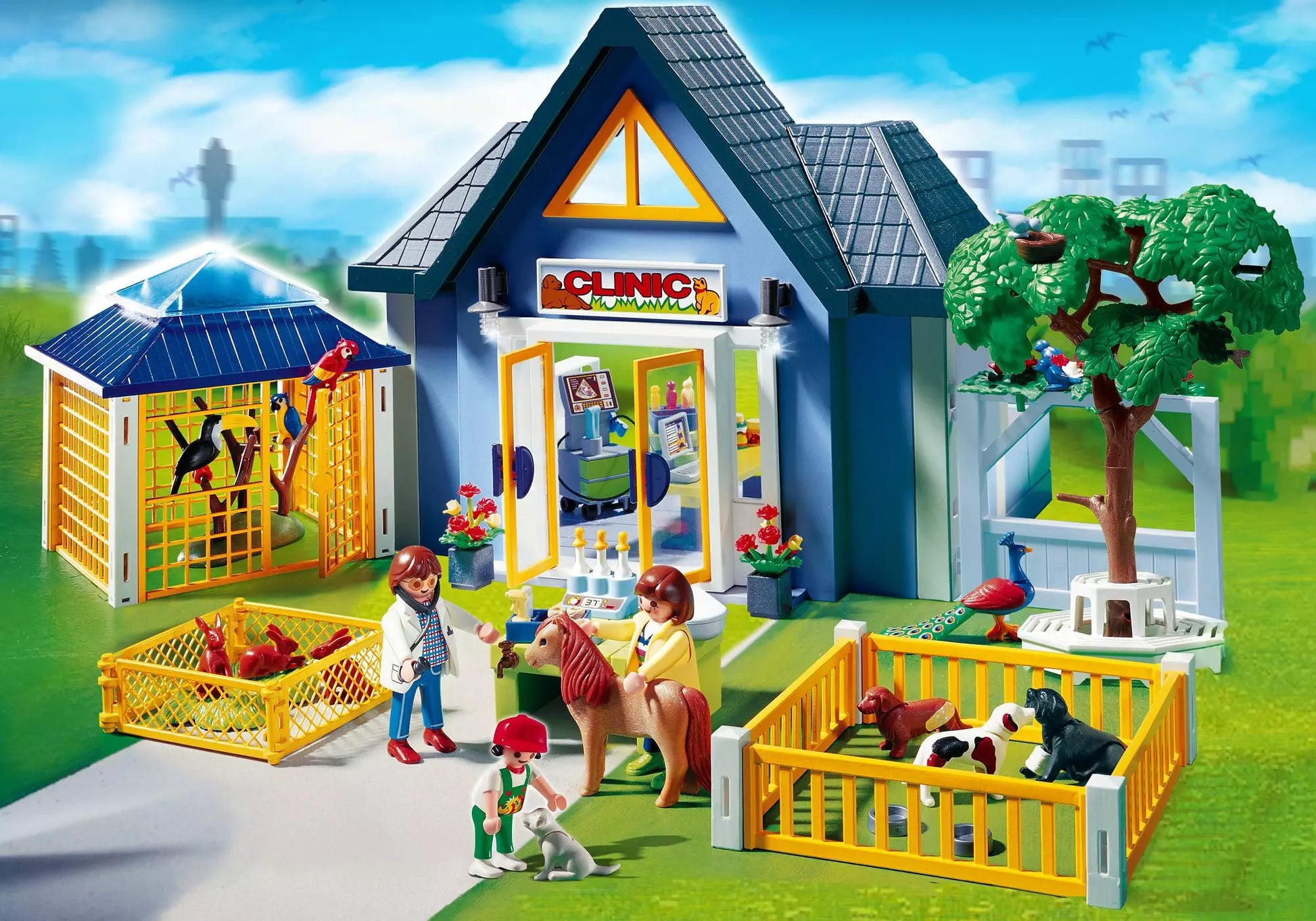 Playmobil 4343 Sammlerstück Mitnehm Tierklinik mit Gehegen - plegobil