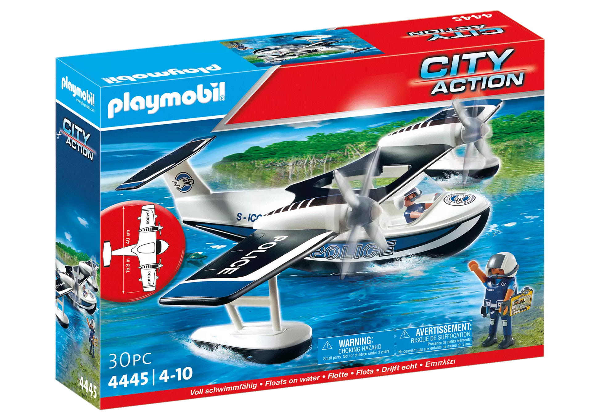 Playmobil 4445 City Action Polizei-Wasserflugzeug - plegobil