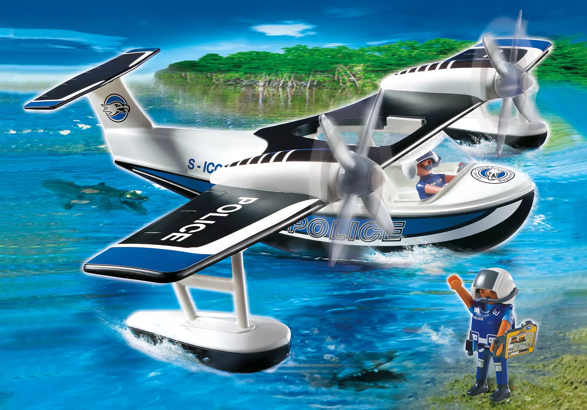 Playmobil 4445 City Action Polizei-Wasserflugzeug - plegobil