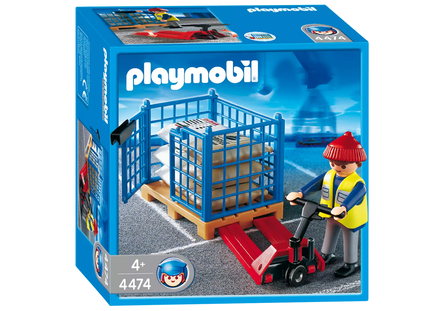 Playmobil 4474 Sammlerstück City Action Hubwagen mit Gitterbox - plegobil
