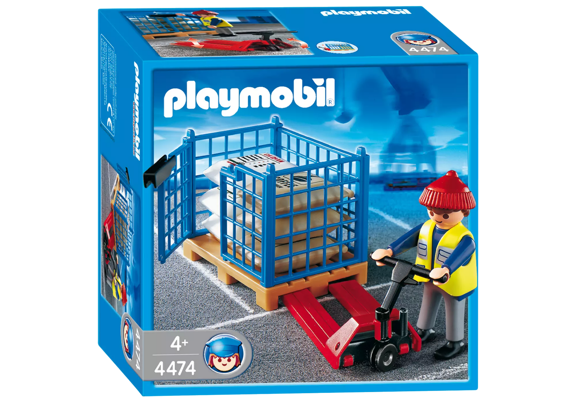 Playmobil 4474 Sammlerstück City Action Hubwagen mit Gitterbox - plegobil