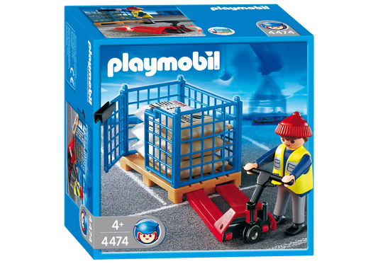 Playmobil 4474 Sammlerstück City Action Hubwagen mit Gitterbox - plegobil