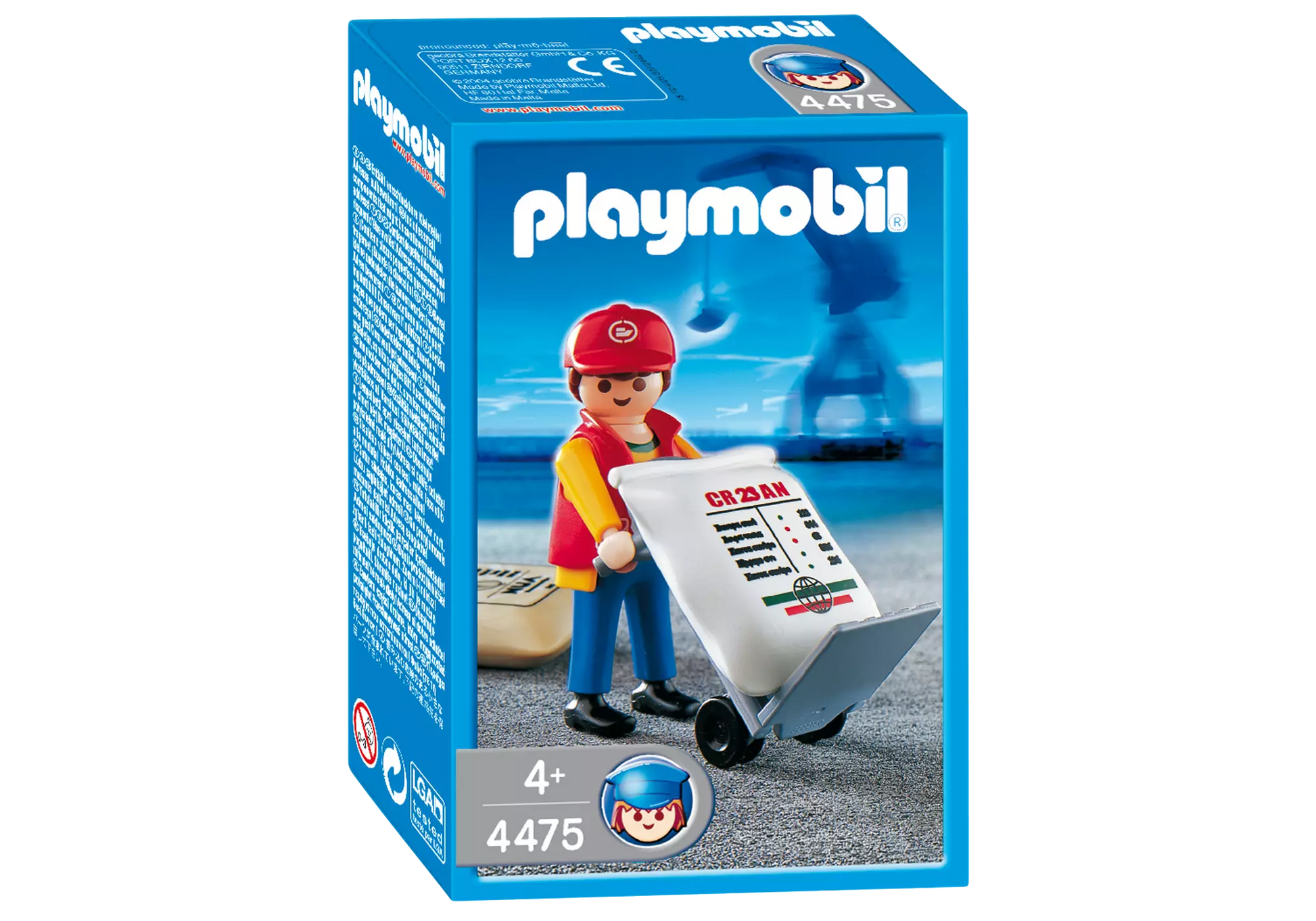 Playmobil 4475 Sammlerstück Hafenarbeiter mit Sackkarre - plegobil