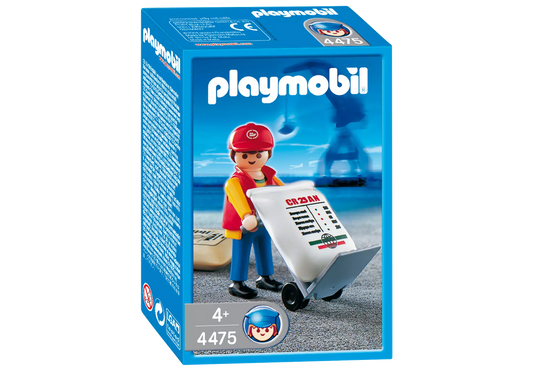Playmobil 4475 Sammlerstück Hafenarbeiter mit Sackkarre - plegobil