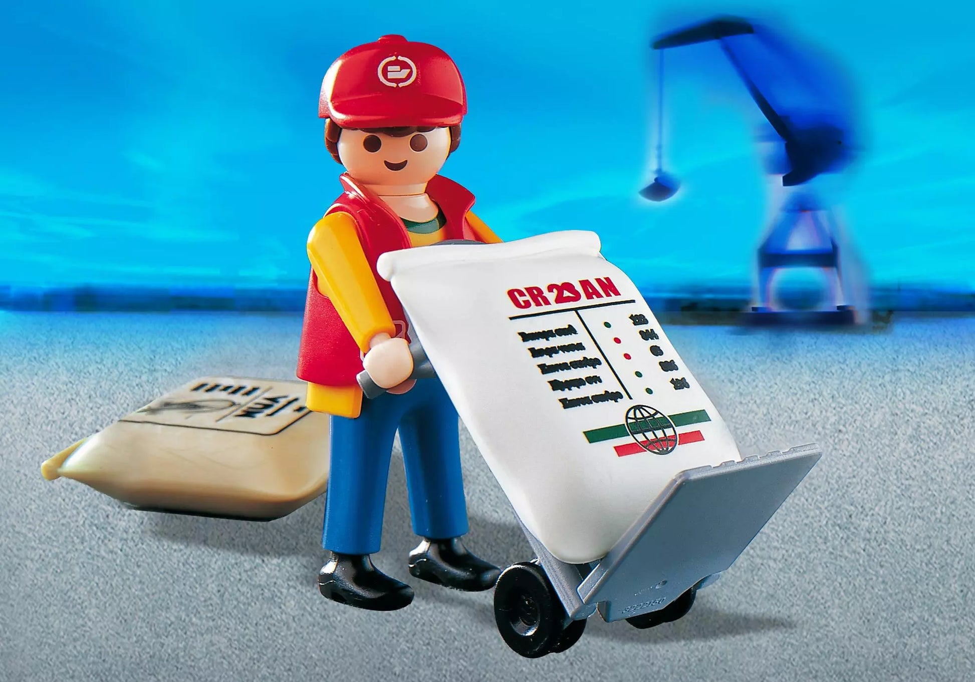 Playmobil 4475 Sammlerstück Hafenarbeiter mit Sackkarre - plegobil