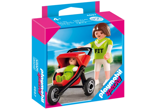 Playmobil 4697 Sammlerstück Special Plus Mama mit Baby-Jogger - plegobil