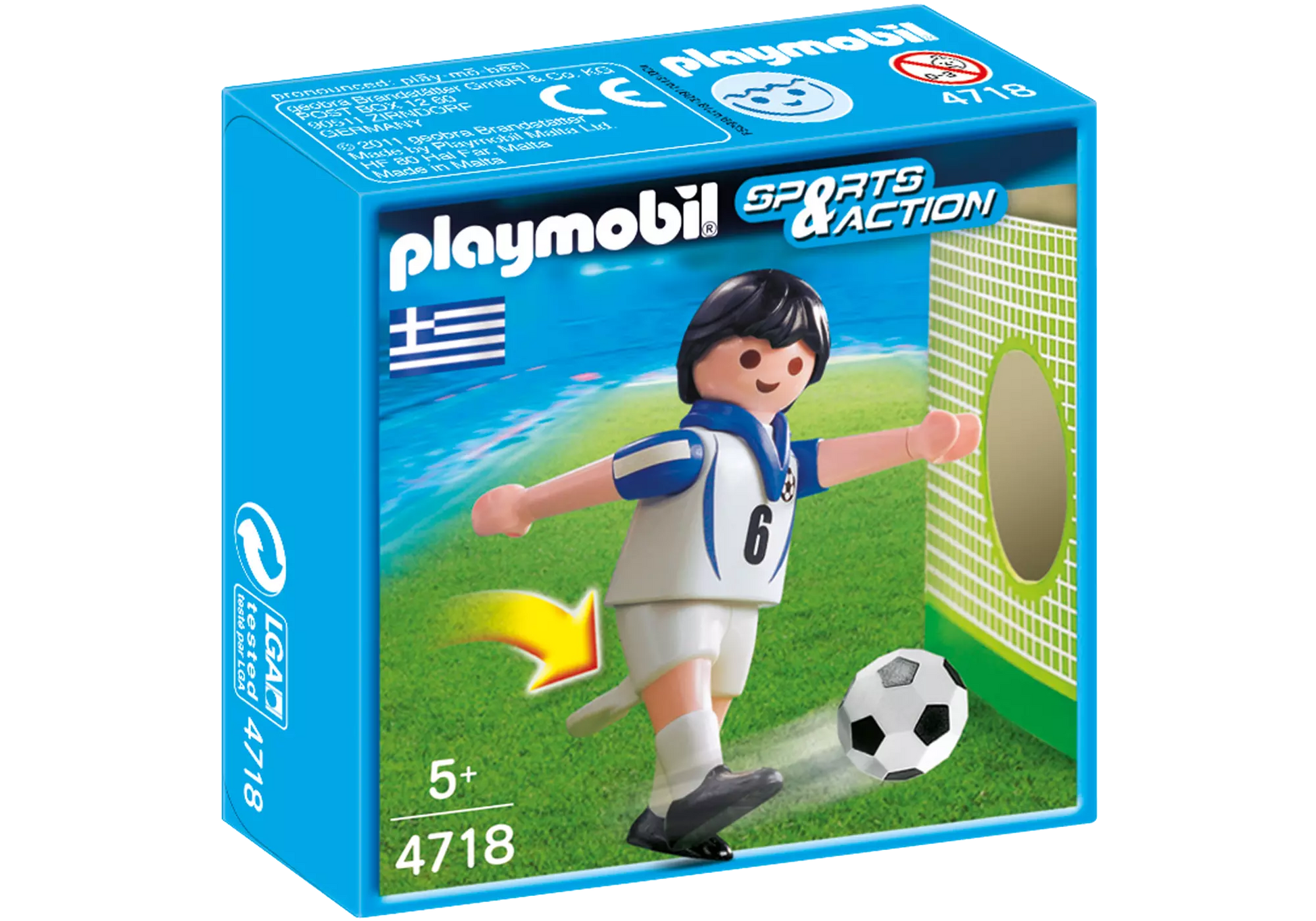 Playmobil 4718 Sammlerstück Sports & Action Fußballspieler Griechenland - plegobil